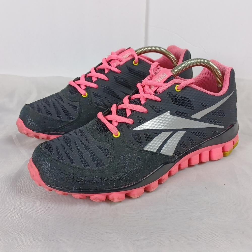 REEBOK Women's Size 5.5 black pink yellow